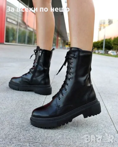 Дамски кожени равни боти - 2 налични цвята Код D1307, снимка 5 - Дамски боти - 47886895