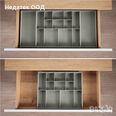 Органайзер за чекмеджета, Разширяващ се , Пластмасов, 30,5x25,5x3,8 см, Сив, снимка 3 - Други стоки за дома - 42247100