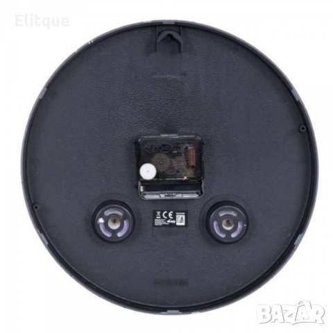 Часовник стенен Lyon, 25см., големи цифри, кварц, черен, бял, снимка 3 - Стенни часовници - 52843031