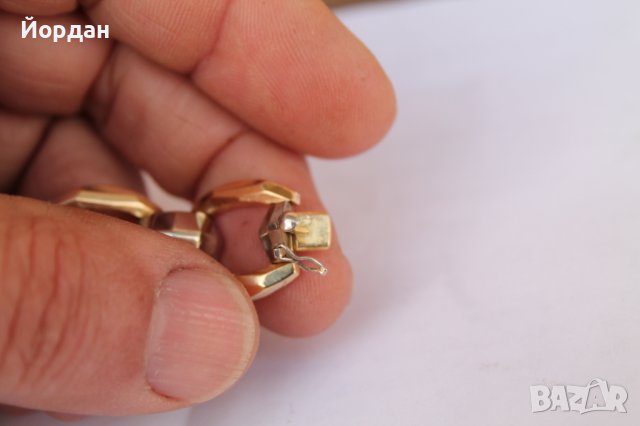 Мъжка/дамска златна 18-каратова гривна бяло и жълто, снимка 10 - Антикварни и старинни предмети - 44278700