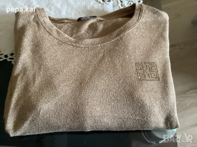 KENZOL Златна блуза М-L размер, снимка 4 - Блузи с дълъг ръкав и пуловери - 53580341