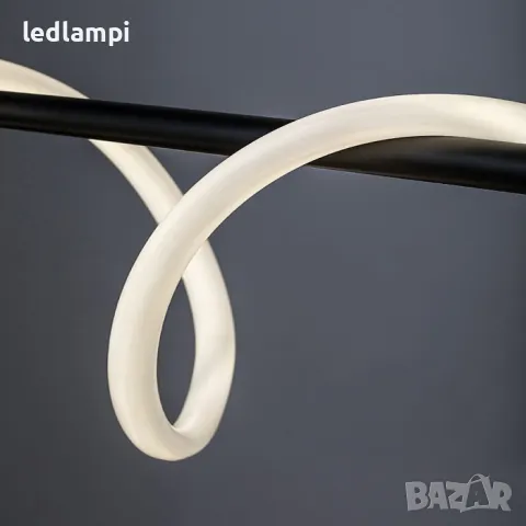 LED Полилей 40W Дизайн Черно Тяло Неутрално Бяла Светлина, снимка 3 - Полилеи - 49131451