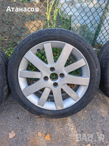 Пежо Ситроен джанти 17" 4Х108 с гуми 225x45x17 , снимка 5 - Гуми и джанти - 52258529