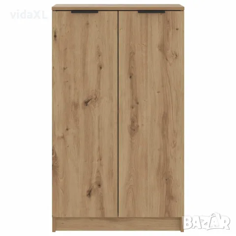 vidaXL Шкаф за обувки дъб артизан 59x35x100,5 см инженерна дървесина, снимка 5 - Скринове - 56148336