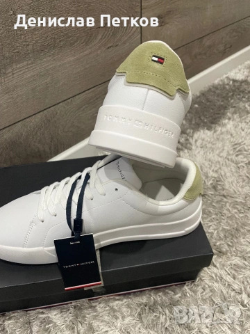Мъжки  бели кецове Tommy Hilfinger, снимка 2 - Маратонки - 53781829