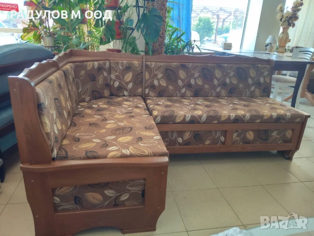 Ъгъл за трапезария КЛАСИК масив с функция сън / 30403, снимка 12 - Дивани и мека мебел - 33507505