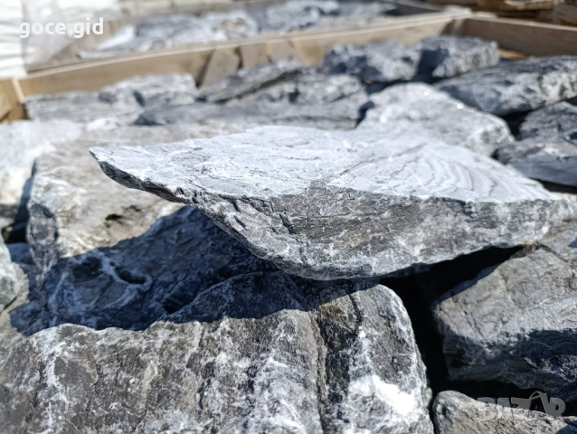 Сив стенен камък гнайс (rock face) - за зидове и огради, снимка 3 - Строителни материали - 52773497