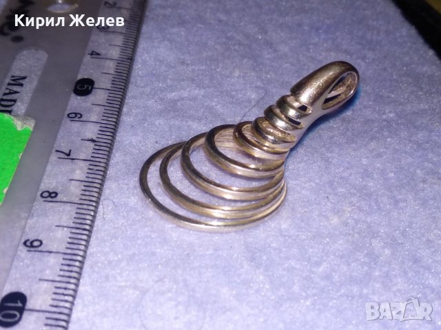 ПРЕКРАСЕН СПИРАЛОВИДЕН СРЕБЪРЕН ФЕШЪН - АРТ МЕДАЛЬОН СРЕБРО 925 ДИЗАЙНЕРСКА ИЗРАБОТКА 34466, снимка 4 - Колиета, медальони, синджири - 39535594