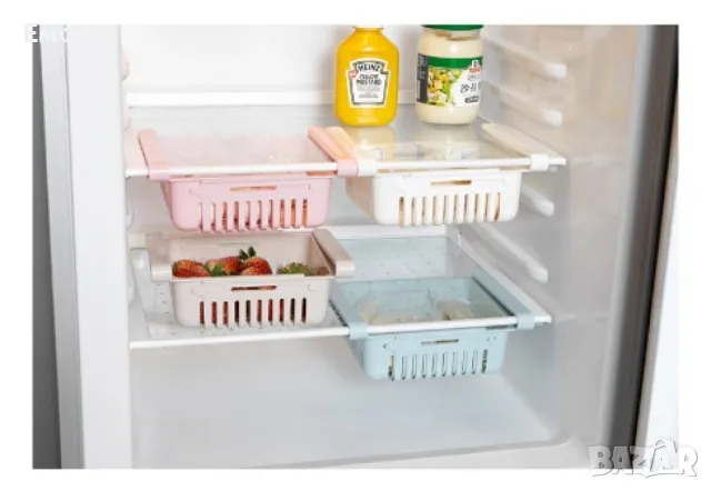 Мини органайзер за хладилник с чекмедже, разтегателен - 1 бр., снимка 14 - Органайзери - 48273052