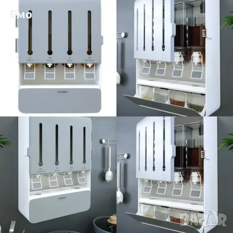 Стенен кухненски диспенсър за съхранение и лесен достъп до продукти