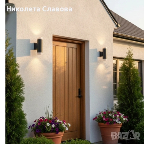 Външен LED аплик 10W, 280lm, 3000K – устойчив на влага и прах, снимка 6 - Лед осветление - 51778542