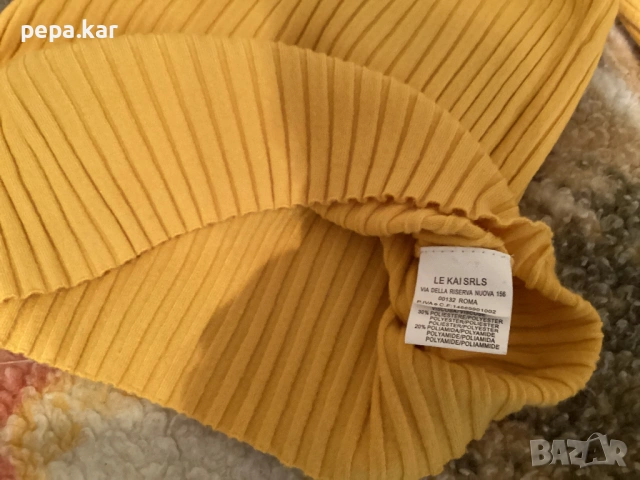 Блузи ,цвят горчица,S-M размер с къс  и дълъг ръкав, снимка 5 - Блузи с дълъг ръкав и пуловери - 53578414