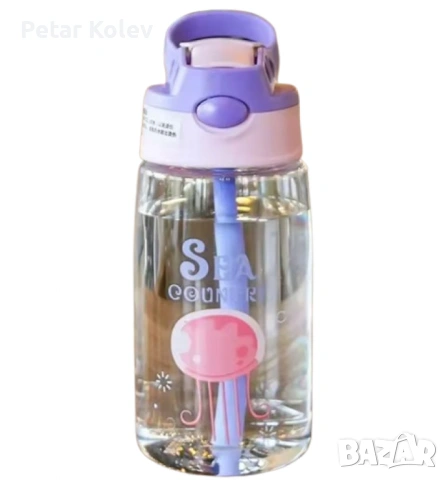 Детска бутилка за вода със сламка 480мл, снимка 8 - Други - 53401444