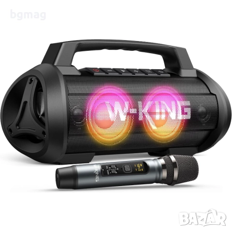 W-King D10 70W, безжична Bluetooth тонколона с безжичен микрофон, снимка 10 - Тонколони - 52069255