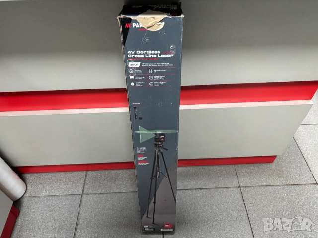 PARKSIDE PERFORMANCE Акумулаторен Лазерен Нивелир с кръстосани линии PKLLP 360 B3–зелен лазер 4V, снимка 18 - Други инструменти - 53295058