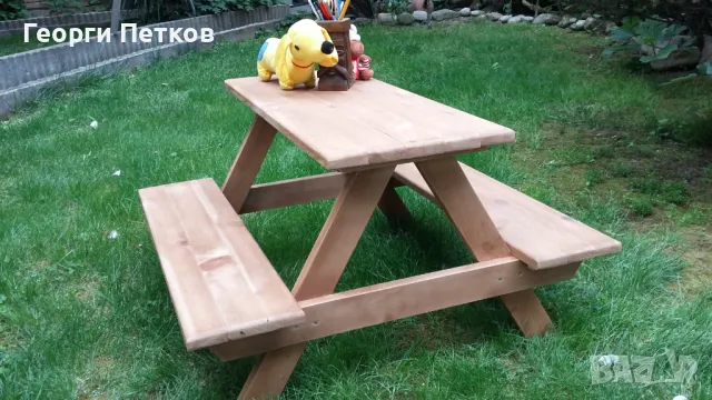 Детска масичка с пейки,кафява - 57 €., снимка 5 - Други - 50063007