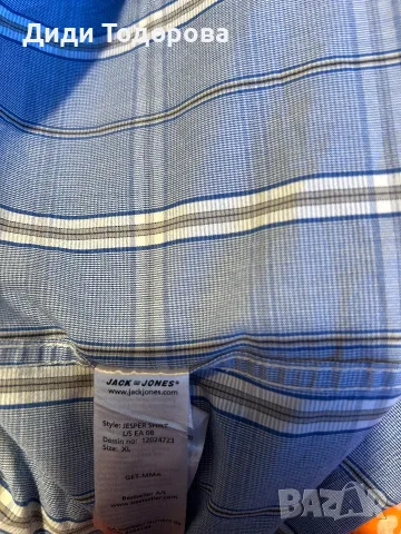 Мъжка оригинална карирана риза Jack & Jones, снимка 6 - Ризи - 55805485