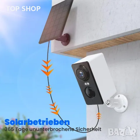 Elemage ZS- GQ3 2K камера акумулаторна със соларен панел., снимка 2 - Комплекти за видеонаблюдение - 49227065