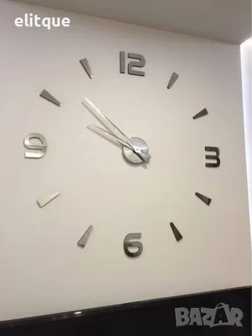 Самозалепващ 3D стенен часовник