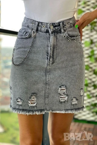 Къса дънкова пола 