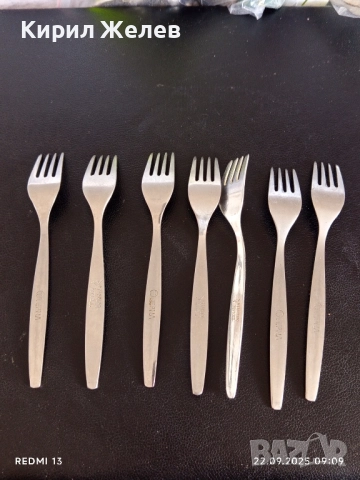 Стари вилички 7 броя с печат Велико Търново сърп и чук за КОЛЕКЦИЯ 16930, снимка 8 - Други ценни предмети - 51791617