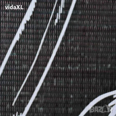 vidaXL Сгъваем параван за стая, 228x170 см, пера, черно и бяло, снимка 3 - Паравани - 56146447