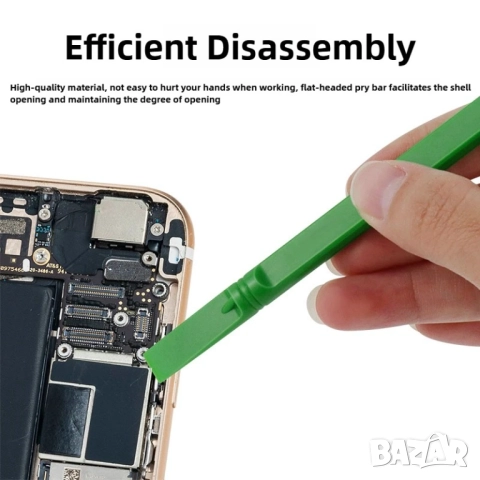 Комплект инструменти 10 части отваряне на телефони от много твърда пластмаса, снимка 2 - Други инструменти - 52670818