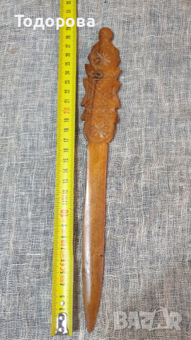 Ножче за писма от екзотична дървесина, снимка 2 - Антикварни и старинни предмети - 53659243