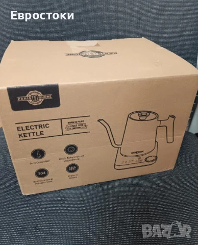 Електрическа кана PARIS RHÔNE, 0,9L, извит чучур, настройка на температура, контролен дисплей, снимка 10 - Кани - 50812275