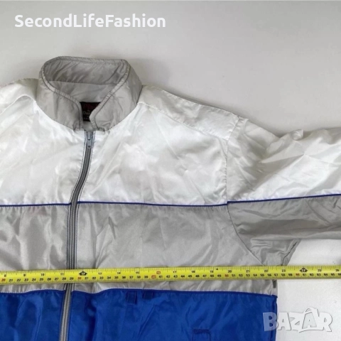 Dunbrooke Pla-Jac мъжко яке винтидж бяло синьо сиво размер M, произведено в САЩ, снимка 5 - Якета - 52496270
