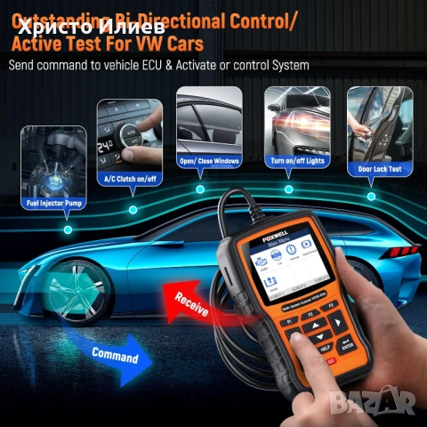 FOXWELL NT510 OBD2 диагностика за кола кодочетец скенер за грешки, снимка 5 - Аксесоари и консумативи - 53615648