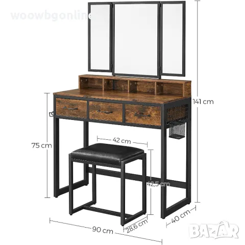 Тоалетка с 3 огледала, снимка 10 - Тоалетки - 49878928