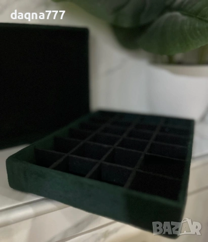 Кутия от зелено кадифе за бижута, снимка 6 - Други - 53244336