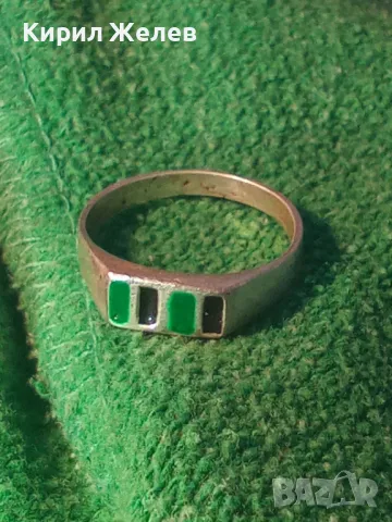 ЕМАЙЛИРАН СРЕБЪРЕН ПРЪСТЕН СРЕБРО 925 КЛАСИЧЕСКИ МОДЕЛ с ЦВЕТЕН ЕМАЙЛ РЪЧНА ИЗРАБОТКА 44807, снимка 13 - Пръстени - 46231420