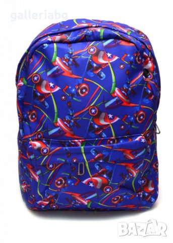 Детска раница на Капитан Америка (Captain America Marvel), снимка 2 - Раници - 39343582