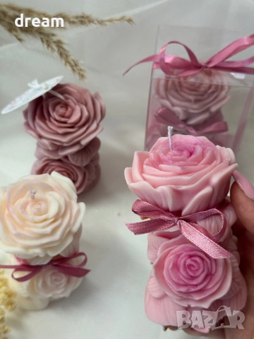 Декоративна соева свещ”Рози”