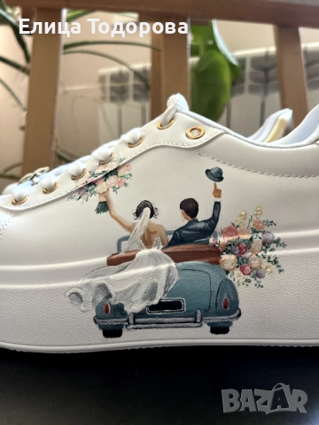 Ръчно рисувани дрехи , обувки и торби – персонализиран дизайн по поръчка, снимка 3 - Картини - 51512526