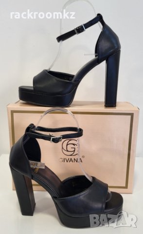 Дамски обувки на висок квадратен ток с отворени пръсти марка: GIVANA; модел:BAY-18 balack, снимка 5 - Дамски обувки на ток - 41521036