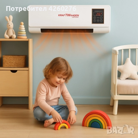 Стенна печка KraftWaagen 3 в 1 – отопление и охлаждане за всяка стая