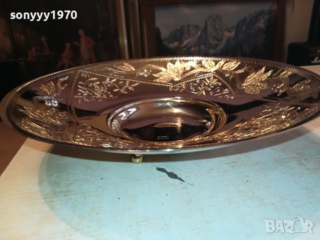 ЗЛАТНА ЧИНИЯ 26СМ-ФРУКТИЕРА 24К ПОЗЛАТА ОТ ХОЛАНДИЯ 1203230815, снимка 5 - Антикварни и старинни предмети - 39967517