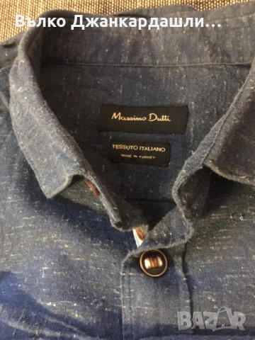 Зимна мъжка риза Massimo Dutti, размер L, снимка 7 - Ризи - 53151173