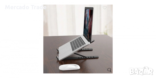 Регулируема стойка Mercado Trade, За лаптоп, Сив, снимка 2 - Лаптоп аксесоари - 36060712