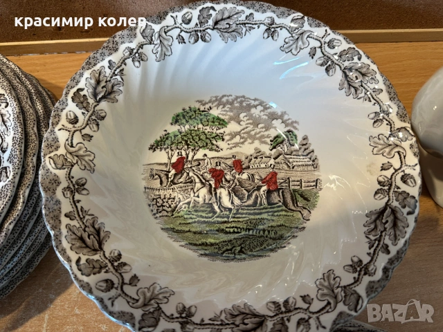 класически английски порцелан "Myott's Country Life"/45 части/, снимка 4 - Сервизи - 53839546