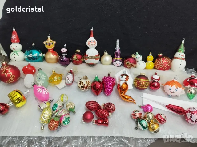 Стъклени играчки за елха , снимка 4 - Антикварни и старинни предмети - 38818937