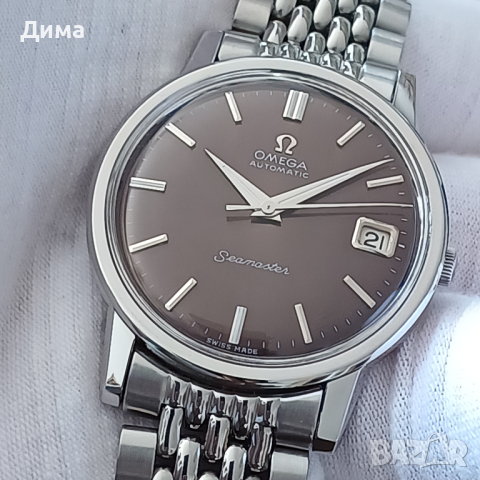 Omega Seamaster Автоматик Тъмно Кафяв Циферблат, Дата, Кал. 562, снимка 8 - Мъжки - 44511832