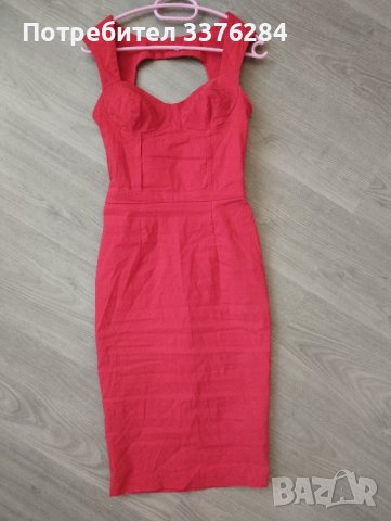 Елегантна червена рокля ASOS, снимка 4 - Рокли - 41584311