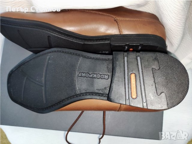 Стилни мъжки обувки от естествена кожа ROCKPORT by ADIDAS №43, снимка 7 - Официални обувки - 35661690