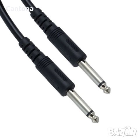 Аудио кабел Mono Jack 6.35 mm към 6.35 mm, Signal, 180 см.