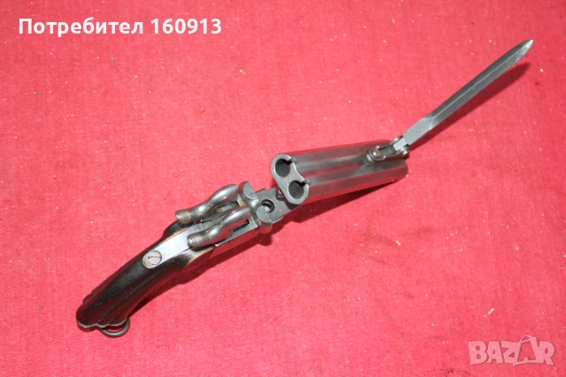 Двуцевка двуцевен пистолет тип Лефуше с нож щик кама., снимка 7 - Антикварни и старинни предмети - 51444403