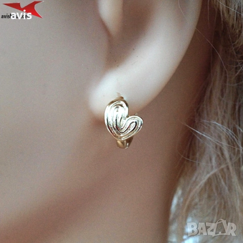 Обеци с 14К златно покритие 2141875, снимка 4 - Обеци - 53663761